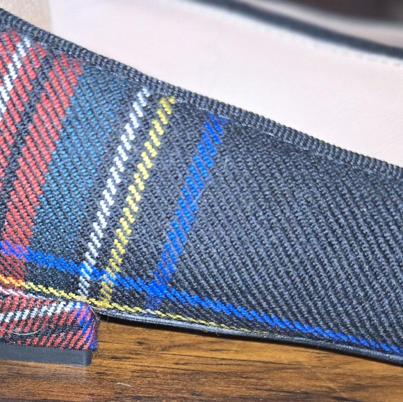 J.Crew Tartan plaid shoes with crystal bow. Size 8 1/2 EUC. - Picture 8 of 11